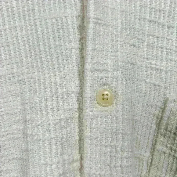 ZARA Cabana Resort Relaxed Button Up Collared Textured Linen Look Top Women XL - Picture 8 of 10